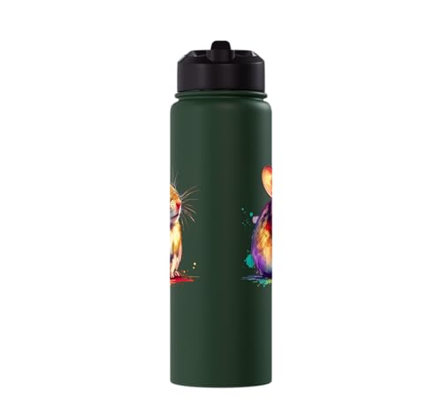 Degu Stainless Steel Insulated Water Bottle - color: Dark Green