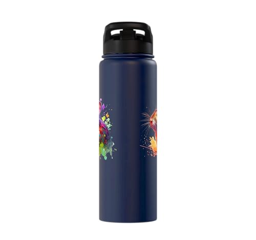 Degu Stainless Steel Insulated Water Bottle - color: Navy Blue
