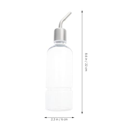 Toddmomy Rabbit Water Bottle 2 Pack Hanging Water Dispenser for Guinea Pig Chinchilla Small Animal Cage Leak Resistant Transparent Pet Drinking Bottle with Hooks 8.66 X 2.36 X 1.96 in