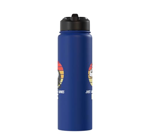 Just a girl who loves Degus Degu Stainless Steel Insulated Water Bottle - color: Royal Blue