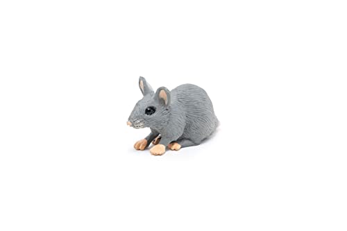 Grey Mouse and Its House Figurine Toy, Wild Life Collection, Kids Ages 3+ | A small rodent with its own miniature shelter | hand-painted | a piece to collect | original gift idea for the whole family