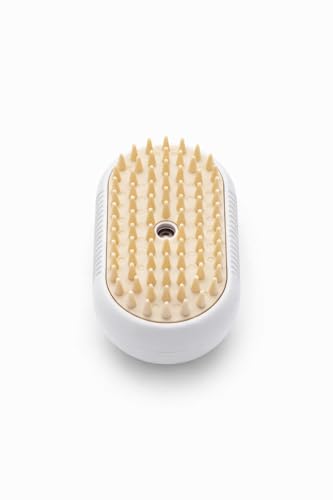 Three in One Electric Pet Grooming Brush with Fine Mist Spray | Combines massage, deshedding, and a fine mist spray to gently remove loose fur while cleaning the coat.