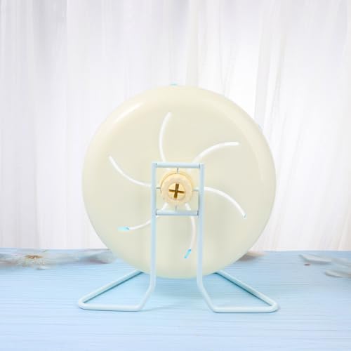 Abaodam Squirrel Exercise Wheel with Stand 22cm Blue Silent Running Wheel for Hedgehogs and Small Animals