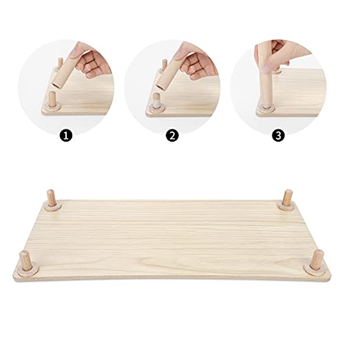Niteangel Hamster Play Wooden Platform: Rectange - 7" L x 15.7" W - 7" H | Can Maximizes Cage Space & Enriches Pet environment for Dwarf Syrian Hamsters Gerbils Mice Degus or Other Small Pets - size: Rectangle - 15.7" x 7", Wave 9"