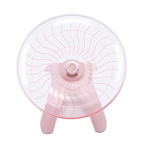 Hamster Wheel Hamster Flying Saucer Silent Exercise Wheel Running Wheel for Dwarf Hamsters Gerbil Mice Small Animals (Pink) - color: Pink