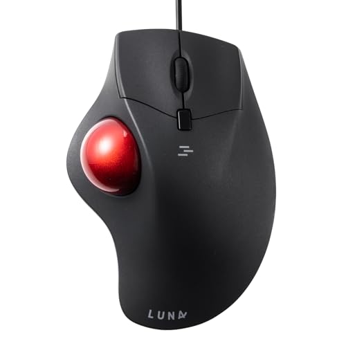 SANWA Wired Ergonomic Trackball Mouse, Optical Rollerball Mice, Programmable Silent Buttons, 40mm Trackball, 600/800/1200/1600 Adjustable DPI, Compatible with MacBook, Laptop, Windows, macOS - style: Wired
