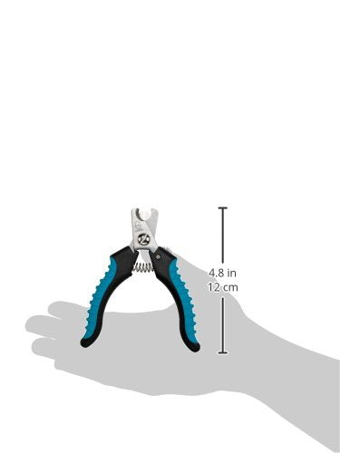 Master Grooming Tools Ergonomic Pro Nail Clippers — Professional Clippers for Trimming Pet Nails - Small, 5⅛",Black/Teal - size: Small
