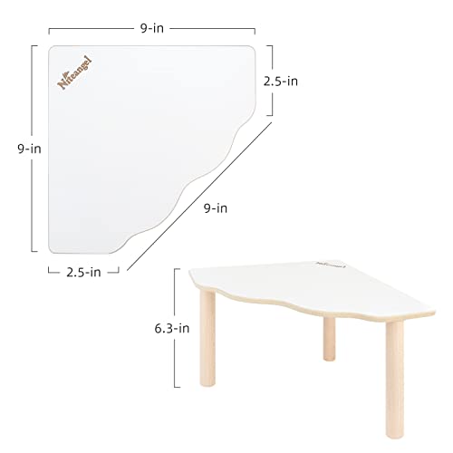 Niteangel Hamster Play Wooden Platform: Triangle - 9" L x 9" W - 6.3" H | Can Maximizes Cage Space & Enriches Pet environment for Dwarf Syrian Hamsters Gerbils Mice Degus or Other Small Pets - color: White, size: Triangle - 9'' L x 9'' W - 5.9'' Height