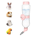 VANNON 17oz Small Animal Water Dispenser for Crate, Parrots Water Bottle for Cage, Chewproof Pet Water Bottle for Rabbits, Guinea Pigs, Ferrets, Chinchillas and Other Small Rodents, Top Fill, Pink - color: Pink