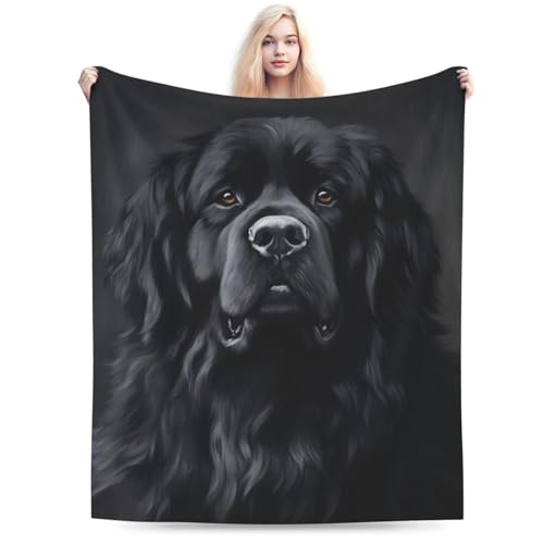 Newfoundland Dog Blanket Gifts for Women Girls Kids Dog Lovers, Puppy Flannel Blankets, Warm Cozy Soft Throw for Bedroom, Camping, Couch, Decor 40x50 in - color: Newfoundland Dog, size: 40"x50"
