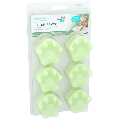 Citrus Magic Pet Odor Control Paws for Litter, Outdoor Fresh, 6-Count, Pack of 2 - size: 6 Count (Pack of 2)