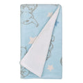 NoJo Disney Dumbo Light Blue, White and Gray Clouds and Stars Super Soft Sherpa Baby Blanket - color: Dumbo Light Blue