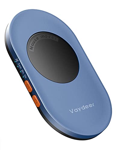 Vaydeer Undetectable Mouse Mover, Air 3 Mouse Jiggler with Adjustable Timer | Ultra-Slim Design, 4 Adjustable Intervals, Quiet Driver-Free Setup - color: Dark Blue, style: Button Control