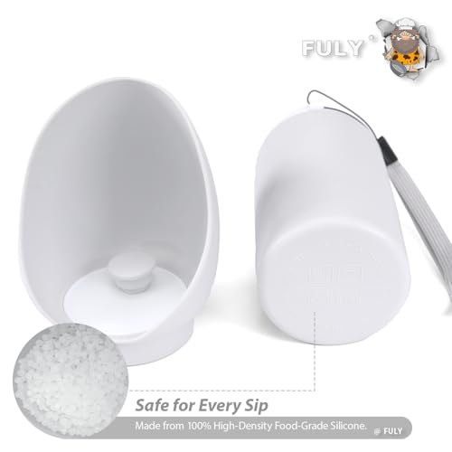 FULY Foldable Dog Water Bottle 750ml/26oz Collapsible Travel Pet Drink Cup | Portable leakproof silicone dog water dispenser with wrist strap keeps pets hydrated during walking, hiking, and camping. - size: 26 Ounces
