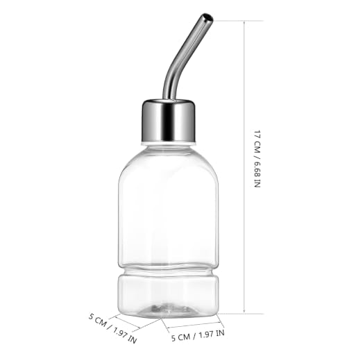FENICAL No Drip Small Animal Water Bottle, 2pcs Pet Cage Drinking Dispenser Hanging Water Feeder with Spring and Hook, Resuable Leakproof Drink Container for Guinea Pig Hamster Rabbit, 180ml - size: 22.00X5.00X5.00CM