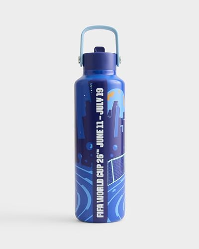 Drib 24oz Insulated Water Bottle, FIFA World Cup 2026 Edition – Performance Stainless Steel Insulated Bottle with Quiet Leak-Proof Straw Lid (Houston - City Poster) - color: Houston - City Poster