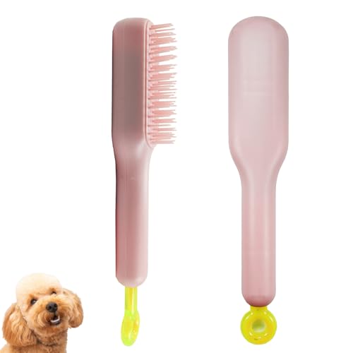 Scalable Small Grooming Dog Brush, Puppy Massaging Hair Brush, for Small Dogs Cats Rabbits of All Hair Types (Deep Pink) - color: Deep Pink