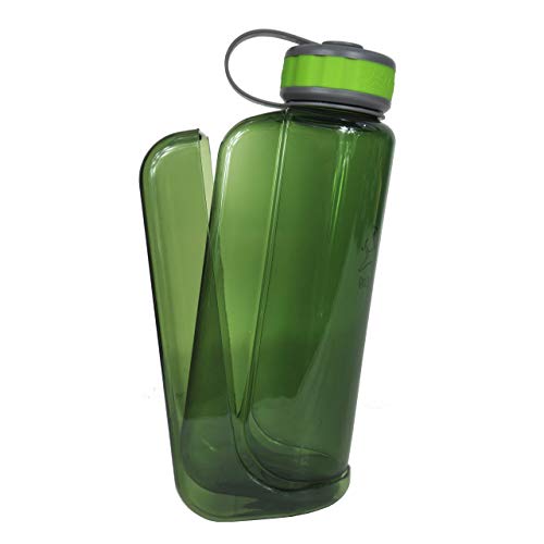 OllyDog OllyBottle | Tritan Dog Water Bottle with Detachable Bowl | BPA Free Leakproof Pet Dispenser | Hiking Travel (1L, Grass) - color: Grass, size: 1L