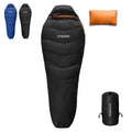 Down Sleeping Bag with Pillow for Backpacking,15℉ 5℉ 0℉ Wide Down Sleeping Bag (86.6 in x 33.5 in) for Adults,Youth Camping and Hiking Outdoor with 680FP Duck Down - color: Black (500g filling down)
