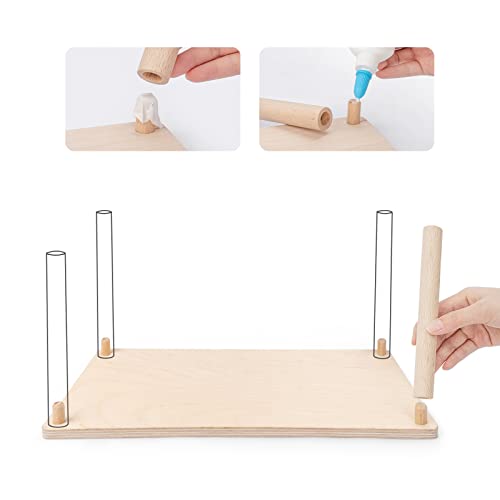 Niteangel Hamster Play Wooden Platform: Rectangle - 15.7" L x 7.1" W - 7" H | Can Maximizes Cage Space & Enriches Pet environment for Dwarf Syrian Hamsters Gerbils Mice Degus or Other Small Pets - size: Rectangle - 7" height