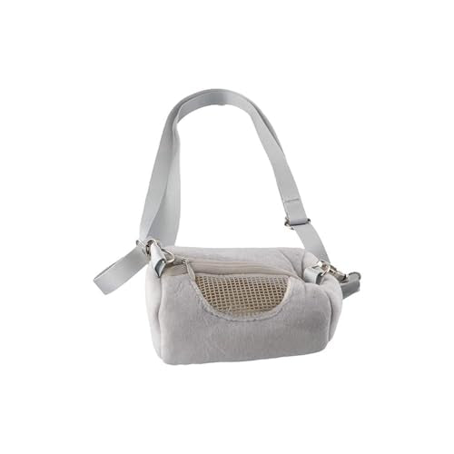 Pet Cage Cross Body Accessories Cylinder Design Soft Practical House Travel Portable Squirrel Visible Mesh Hamster Carrier Bag(Pink)
