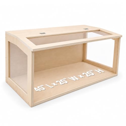 Large Hamster Cage,Transparent Habitat with Openable Top,40x20x20 Inch | Transparent Panels,Openable Top for Convenient Access,Suitable for Hamsters and Gerbils - size: 40.0"L x 20.0"W x 20.0"H