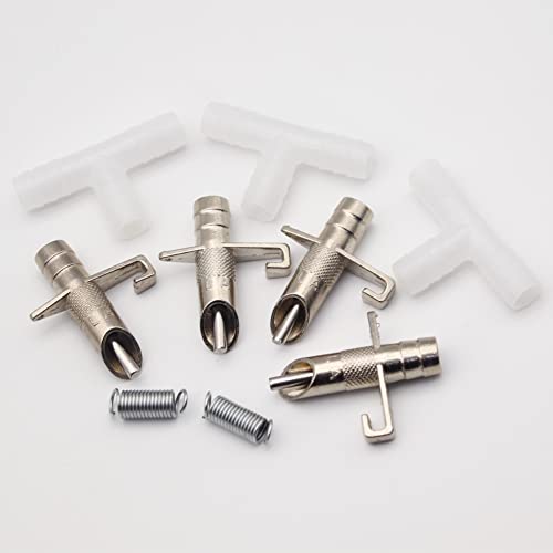 50PCS Rabbit Nipple Waterer Automatic Drinking System | with Spring & T-Tubing for Rabbits, Guinea Pig, Rat, Mouse and Rodent, Wire Cage Compatible, 5/16" ID (White)