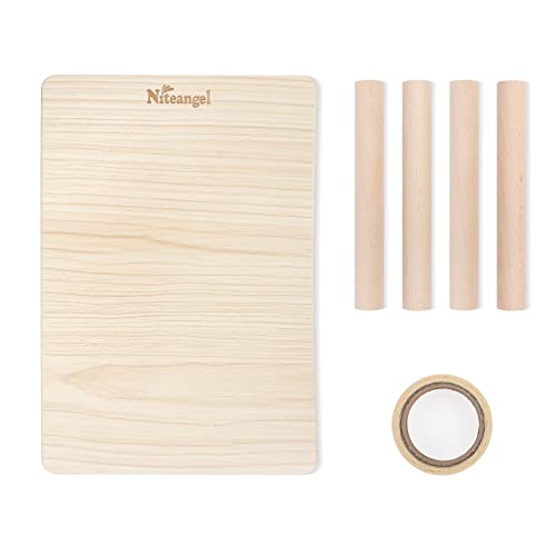 Niteangel Hamster Play Wooden Platform: Rectangle - 10.2" L x 7" W - 5.9" H | Can Maximizes Cage Space & Enriches Pet environment for Dwarf Syrian Hamsters Gerbils Mice Degus or Other Small Pets - color: Burlywood, size: Rectangle - 10.2'' L x 7'' W - 5.9