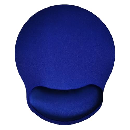Mouse Pad with Wrist Support, Ergonomic Mouse Pad with Memory Foam Wrist Rest Cushion, Non-Slip Rubber Base Gaming Mice Pad for Home Office Computer Laptop, Blue - color: Blue