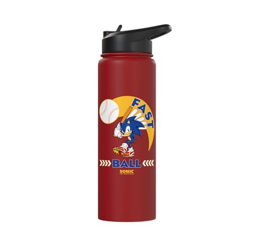 Sonic the Hedgehog - Sonic Fast Ball Stainless Steel Insulated Water Bottle - color: Red