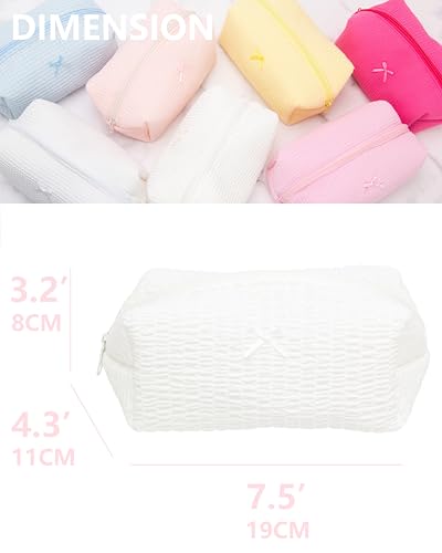 PAZIMIIK Cozy Makeup Bag for Women,Zipper Cosmetic Pouch,Bubble White | Soft Cosmetic Organizer for Makeup,Skincare,Toiletries,Daily Beauty Essentials,Purse,On-the-Go,Bridesmaid Gifts - color: Bubble White