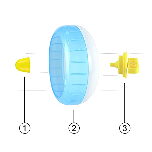 WishLotus Hamster Running Wheel, Silent Jogging Exercise Toy Hamsters Cage Accessory for Drawf Hamster Golden Silk Shih Tzu Bear (Blue) - color: blue,12cm