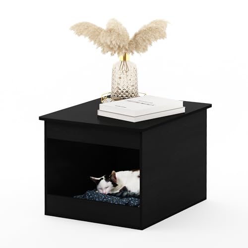 Furinno Peli Top Opening Litter Box Enclosure, Americano | Litter Box Furniture, Wooden Pet House, Easy Assembly, for Living Room - color: Americano, size: Top Opening