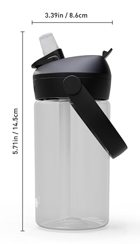 CamelBak Thrive Flip Straw Kids Water Bottle with Bite Valve, Tritan Renew Design for School and Travel, 14oz, Clear - color: Clear
