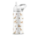 Forest Animals Lovers Gifts, 16 oz Animals Water Bottles with Straw Lid | Stainless Steel Insulated Water Bottle, Cute Deer Hedgehog Rabbit Cups Gifts for Birthday Christmas - color: Cute Animals
