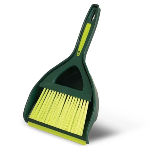 Pine-Sol Mini Dustpan and Brush Set | Nesting Snap-On Design | Portable, Compact Dust Pan and Hand Broom for Cleaning, Green - size: (Pack of 1)