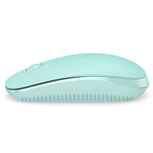 VssoPlor Wireless Mouse, 2.4G Slim Computer Laptop Mouse, Mint Green | Portable Mouse, Plug & Play USB Nano Receiver, Quiet Silent Optical Mice for Notebook, PC, Laptop, Computer, Windows, Mac - color: Mint Green