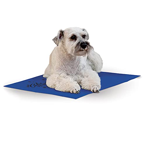 K&H Dog Cooling Mat, Coolin' Pet Pad - Medium 20x15in Chill Blue | Portable Cooling Mat for Dogs, Travel or in Home, Perfect for Carriers, Crates, Outdoor Houses, Yards, Porches, & Pet Beds - size: Medium (15 in x 20 in)