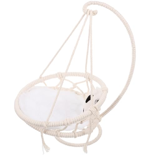 FRCOLOR Hamster Hammock Bed Hanging Small Animal Nest Cozy House for Guinea Pig Rat Reptile Cage Accessories 10X10 Inch Cotton Sleeping Swing