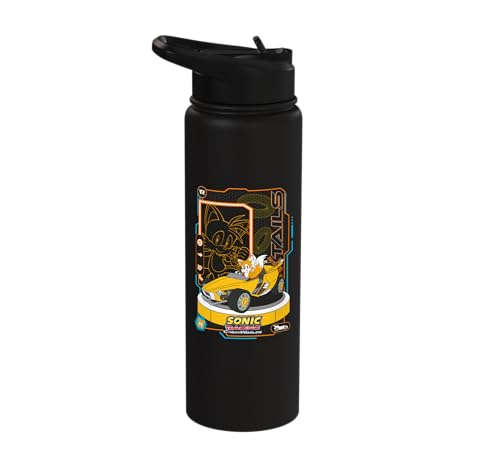 Sonic Racing CrossWorlds - Tails Stainless Steel Insulated Water Bottle - color: Black