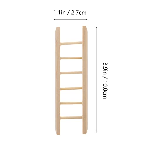 2pcs Mini Wooden Ladder Pet Toy Bridge Climbing Toy Dollhouse Furniture - Ideal for Dollhouses, Miniature Decor & Small Pets Animals Like Hamsters