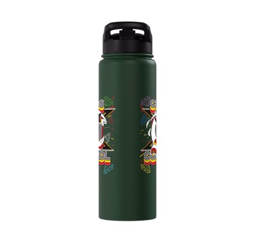 Sonic the Hedgehog - Shadow the Hedgehog "Chaos Control" Stainless Steel Insulated Water Bottle - color: Dark Green