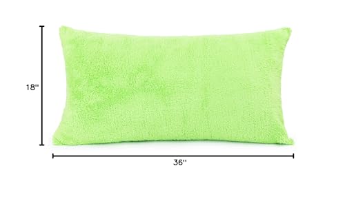 Jay Franco Minecraft Bee Body Pillow Cover - Plush Bed Pillow Cover Measures 36 x 18 Inches, with Sherpa Backing - Kids Super Soft Bedding - color: Green - Minecraft