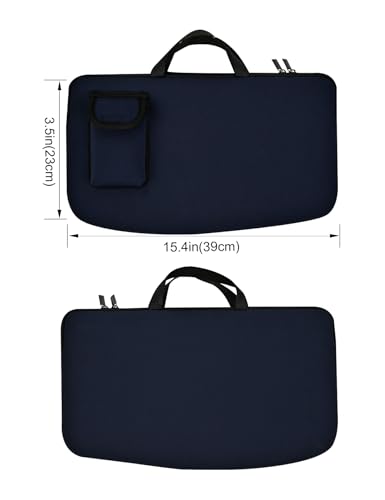 Portable Keyboard Sleeve for Logitech MK670/Wave Keys Ergonomic Keyboard | Keyboards Travel Bag,Shockproof Waterproof Dustproof Protective Neoprene Sleeve Case(Bag Only) - color: Blue