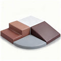 Sumbababy Toddler Climbing Foam Blocks: 4 PCS Waterproof PU Leather Playset - Soft Climber for Kids - Fun Indoor Playground for Girls - Great Preschool & Daycare Gift - style: Coffee/Brown