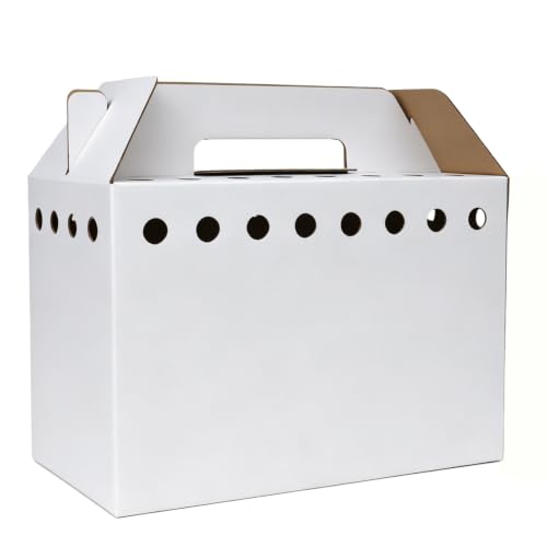 12-Pack Cardboard Pet Cages, 11x8x6 inches, Suitable for Small Animals, Hamsters, Gerbils, Birds, and Reptiles; Disposable Small Animal Cardboard Pet Cages
