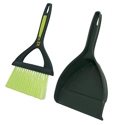 Pine-Sol Mini Dustpan and Brush Set | Nesting Snap-On Design | Portable,Compact Dust Pan and Hand Broom for Cleaning,Green,(Pack of 12) - size: (Pack of 12)