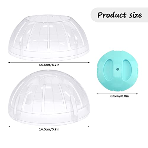 Hamster Exercise Ball, 5.7 Inch Transparent Running Wheel,Blue | Dwarf Hamsters to Reduce Boredom and Increase Activity - color: Blue
