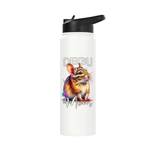 Degu Mom Degu Stainless Steel Insulated Water Bottle - color: White