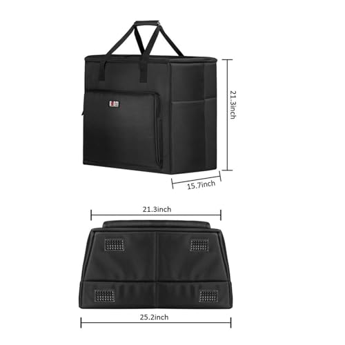 BUBM Desktop Computer Carrying Case, Padded Nylon Carry Tote Bag for Transporting Computer Tower PC Chassis,Monitor(Up to 27 inch),Keyboard,Cable and Mouse | Padded Protection,For Computer Tower PC Chassis,Fit ATX/M-ATX Motherboards,Monitor(Up to 27 inch)
